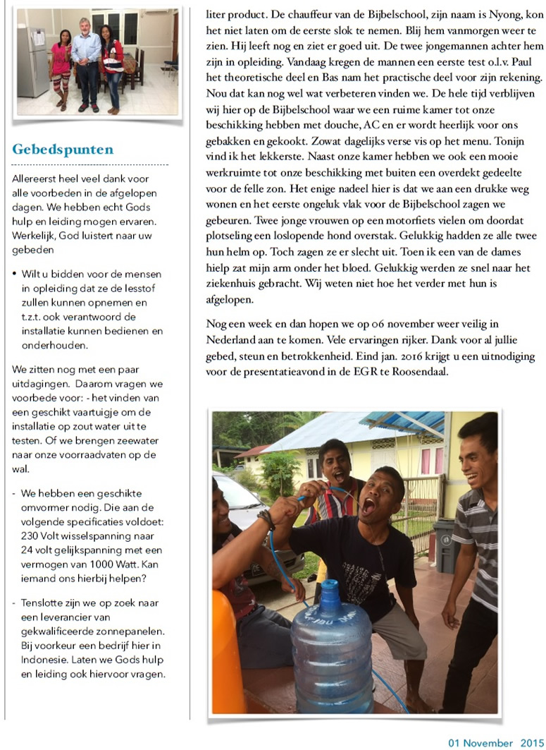 Nieuwsbrief herfst 2015